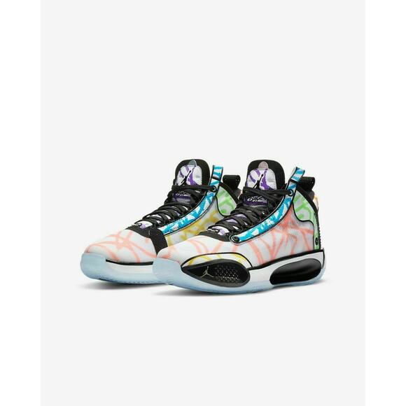 Nike Air Jordan 34 Zion PE GS Coloring Book Men Youth Sz 7Y DA4450 100 - Picture 2 of 8